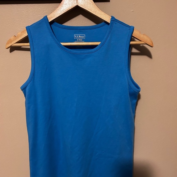L.L. Bean Blue Summer Tanktop size S Supima-Cotton - Picture 1 of 4